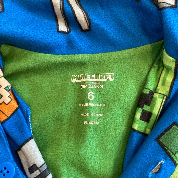 MINECRAFT BOYS PJs FLANNEL - Picture 3 of 7